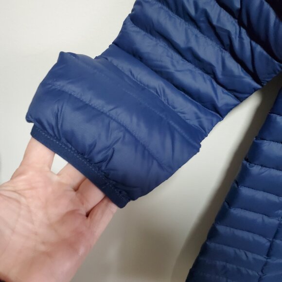 HELLY HANSEN Fernie Hooded Insulator Long Puffer Jacket Coat Navy Blue Womens XS - Picture 5 of 16